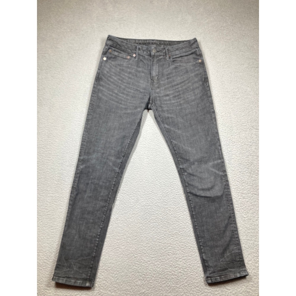 American Eagle Jeans Men's 31x32 Washed Out‎ Black Flex Mid Rise American Denim
